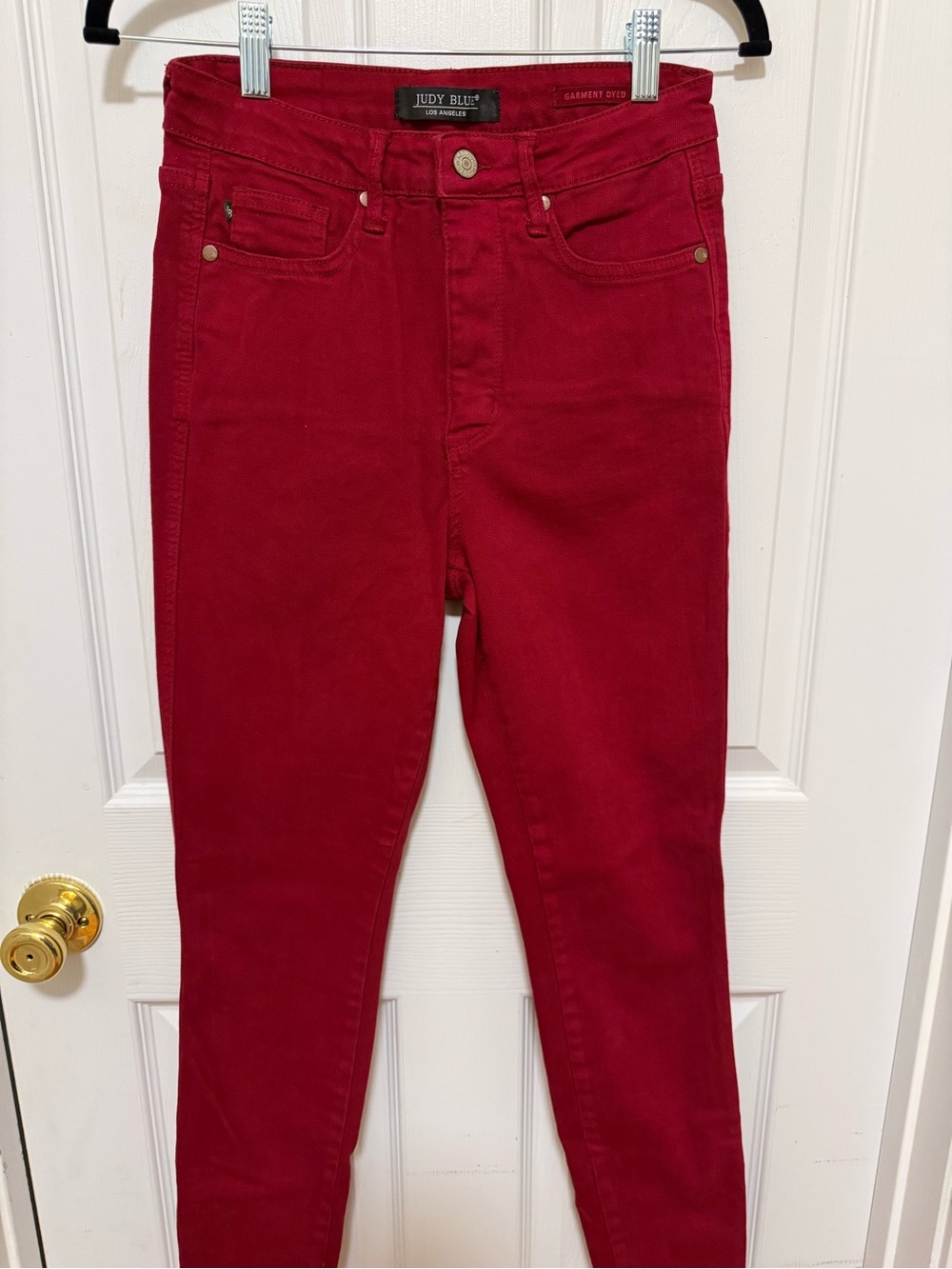 Judy Blue Skinny High-Rise Jeans in Deep Red